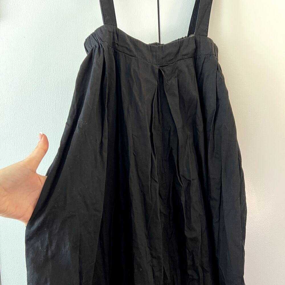 Black Crane Wide Jumpsuit Jumper size S 100% cotton in Black Sleeveless - Picture 3 of 6